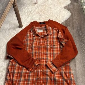 Seasonal REI Plaid shirt and lambs wool sweater - XL-quality and quantity!